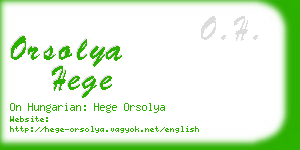 orsolya hege business card